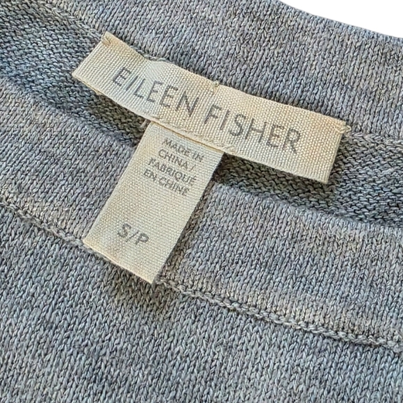 Eileen Fisher Organic Cotton & Cashmere Knit Grey Dress, Size Small - Picture 6 of 7